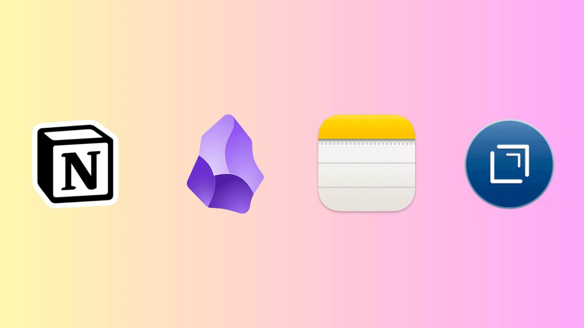 Notion, Obsidian, Apple notes, Draft 都好用，但不適合我，我還是最喜歡 Heptabase 