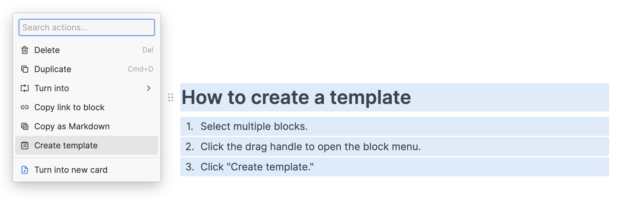 如何在 Heptabase 電腦端建立模板？